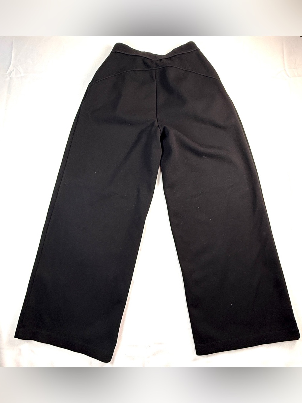 Halara Black Wide Leg Pleated Pants Small High Rise Pull On Career Lounge - Picture 5 of 8